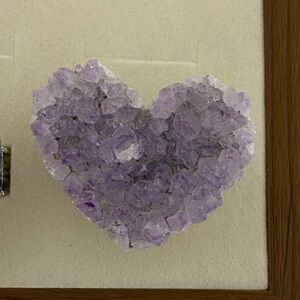 Lavender Heart-Shaped Crystal Cluster